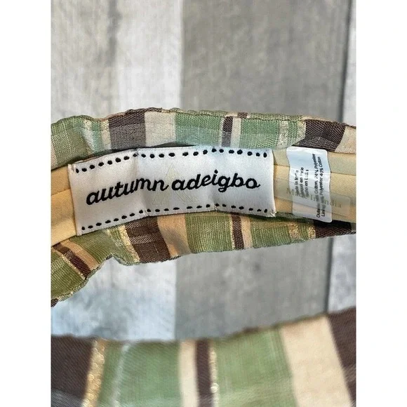 AUTUMN ADEIGBO Green Metallic Headband $72 display picture 3
